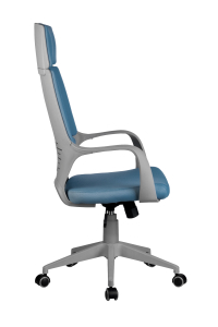 Кресло RCH 8989 серый пластик, синяя ткань (3)