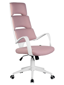 Кресло RCH Sakura белый пластик, розовая ткань  (1)
