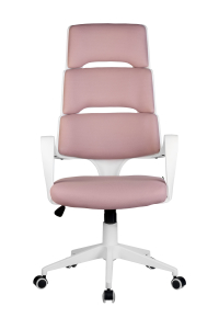 Кресло RCH Sakura белый пластик, розовая ткань  (2)