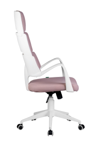 Кресло RCH Sakura белый пластик, розовая ткань  (3)